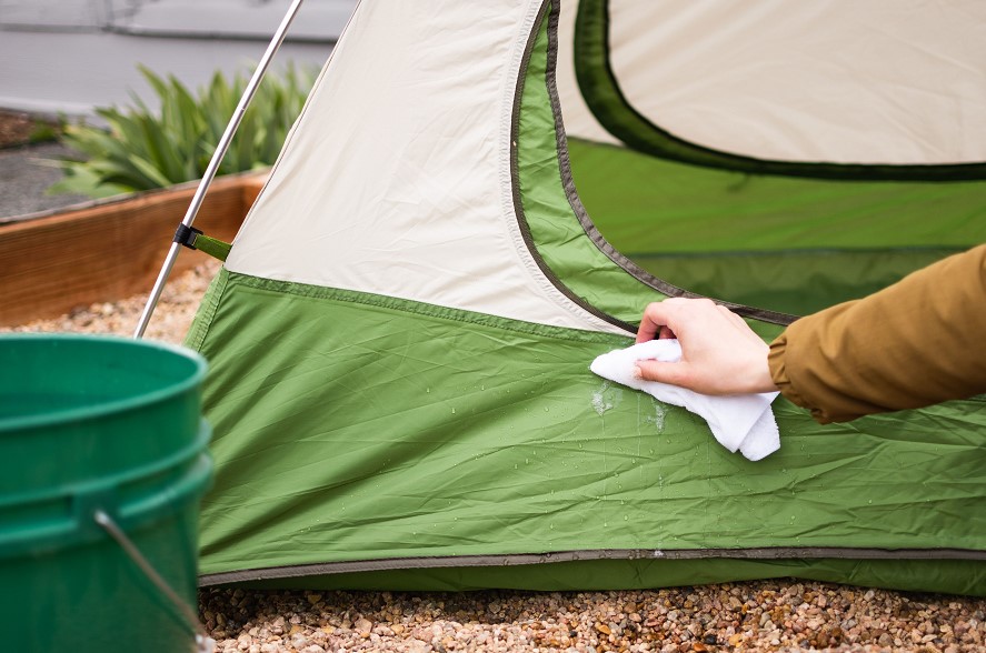 how to clean a tent with mold